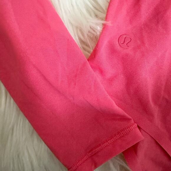 NWT Lululemon Womens Wundermost Nulu Mesh Long Sleeve Bodysuit Size Small Pink - Picture 7 of 10